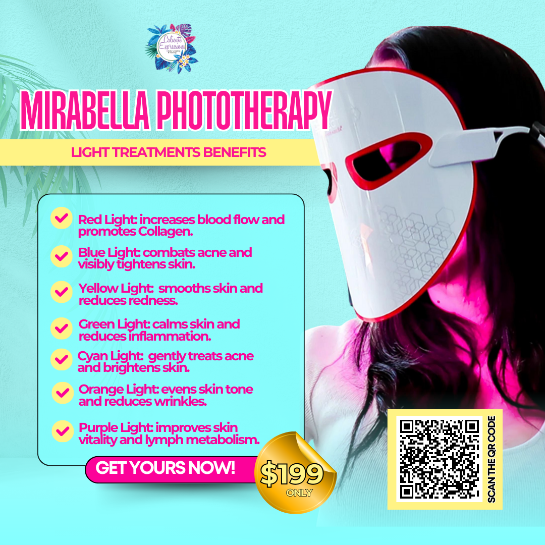 Mirabella Phototherapy 7-Color LED Facial Mask with Infrared